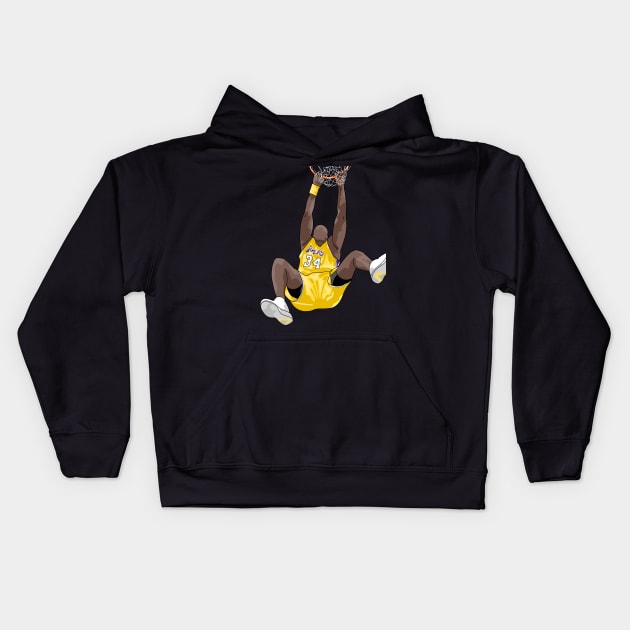 Shaquille O'Neal Slam Dunk - Drawing Kids Hoodie by thesportstation